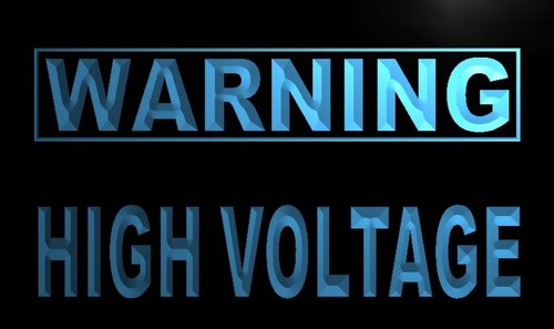 Warning High Voltage Neon Light Sign